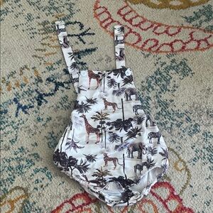 White and Brown Bodysuit One Piece with Classic Cut